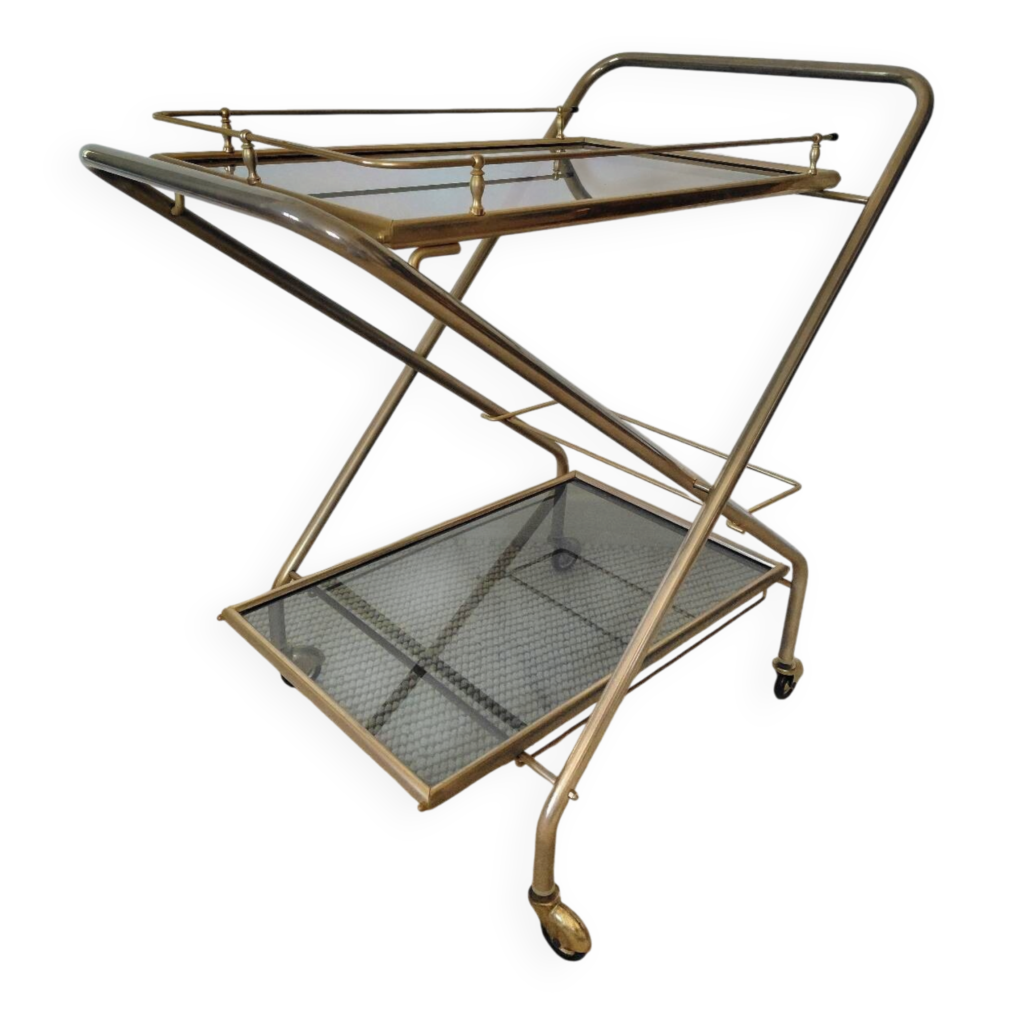 Desserte de bar pliante "Hollywood Regency"-Design Italien