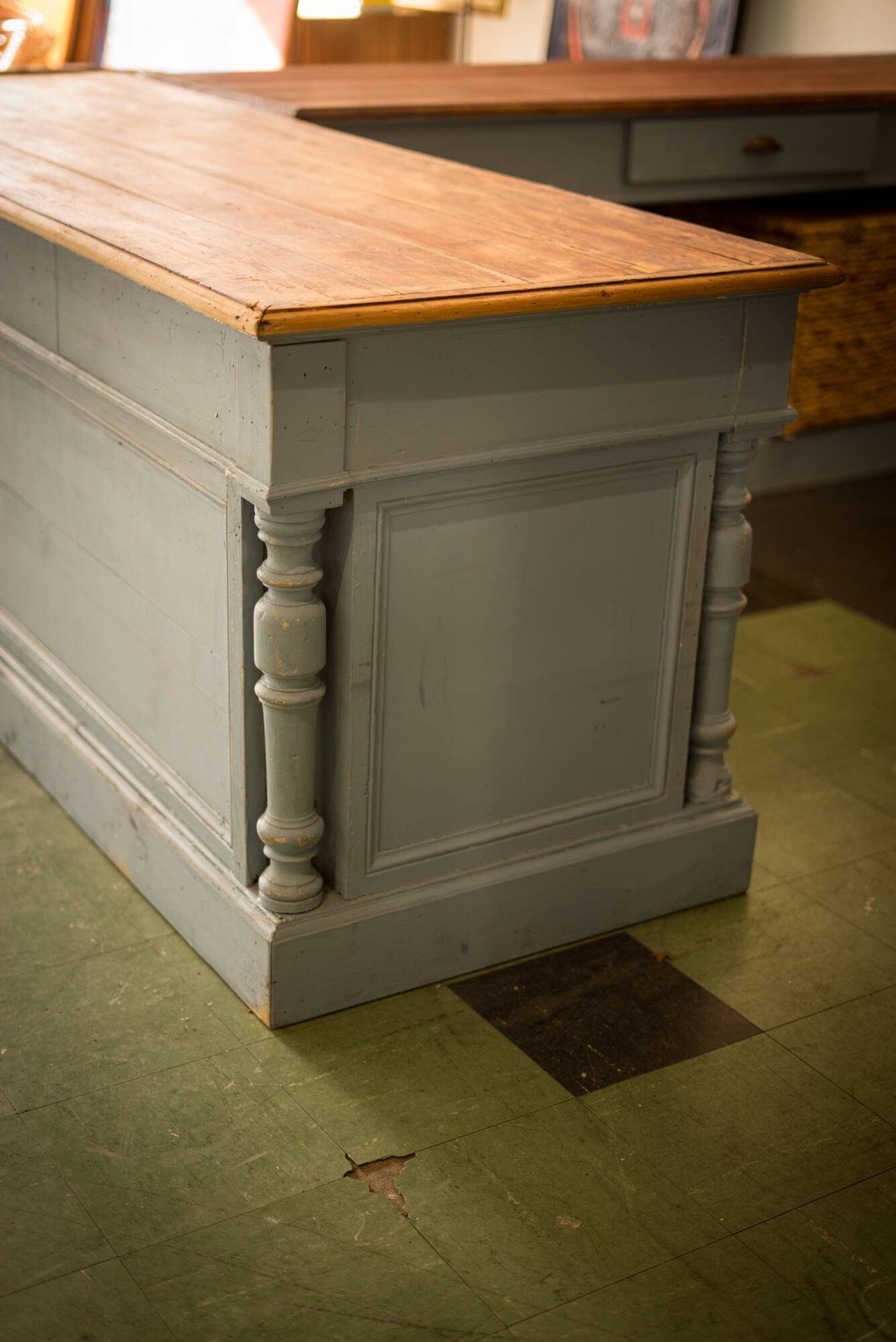 2 draper's counters, trade furniture