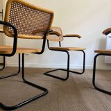 Rare ensemble de fauteuils B64 par Marcel Breuer