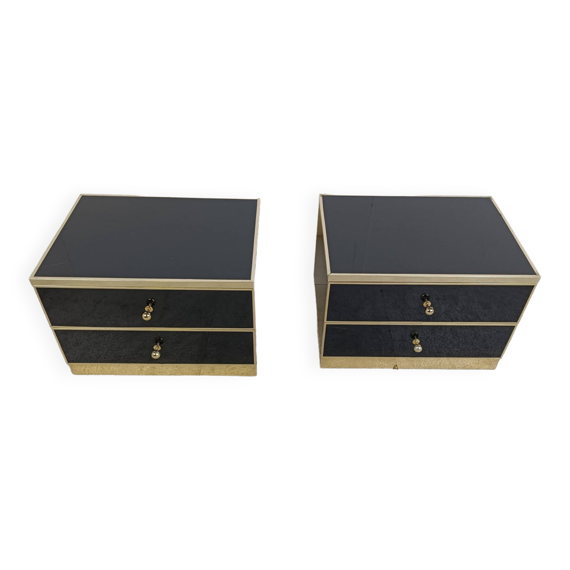 Pair of bedside cabinets, 1970s