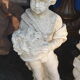 Pair of cherub garden statues reconstituted stone