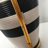 White and black scoubidou bottle