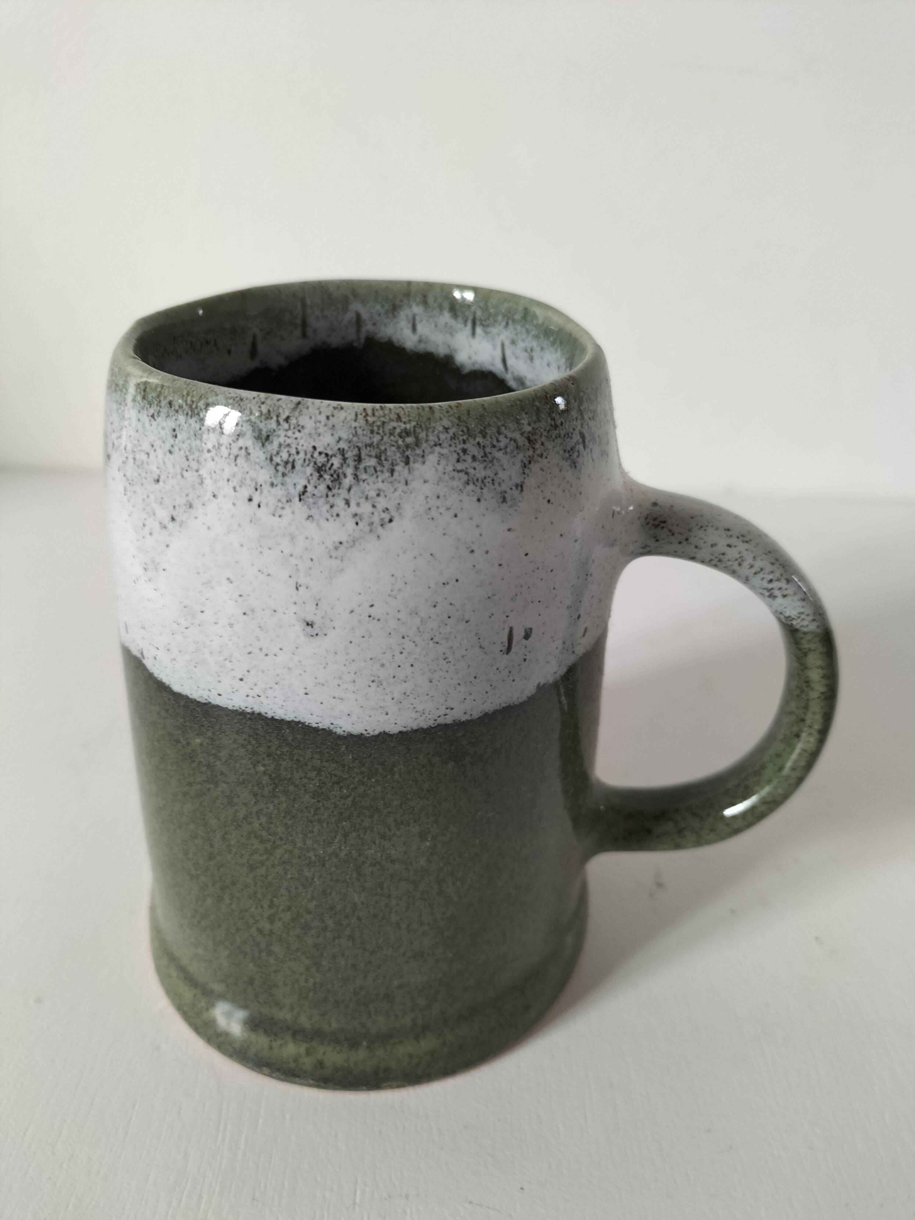 Glazed earthenware mug