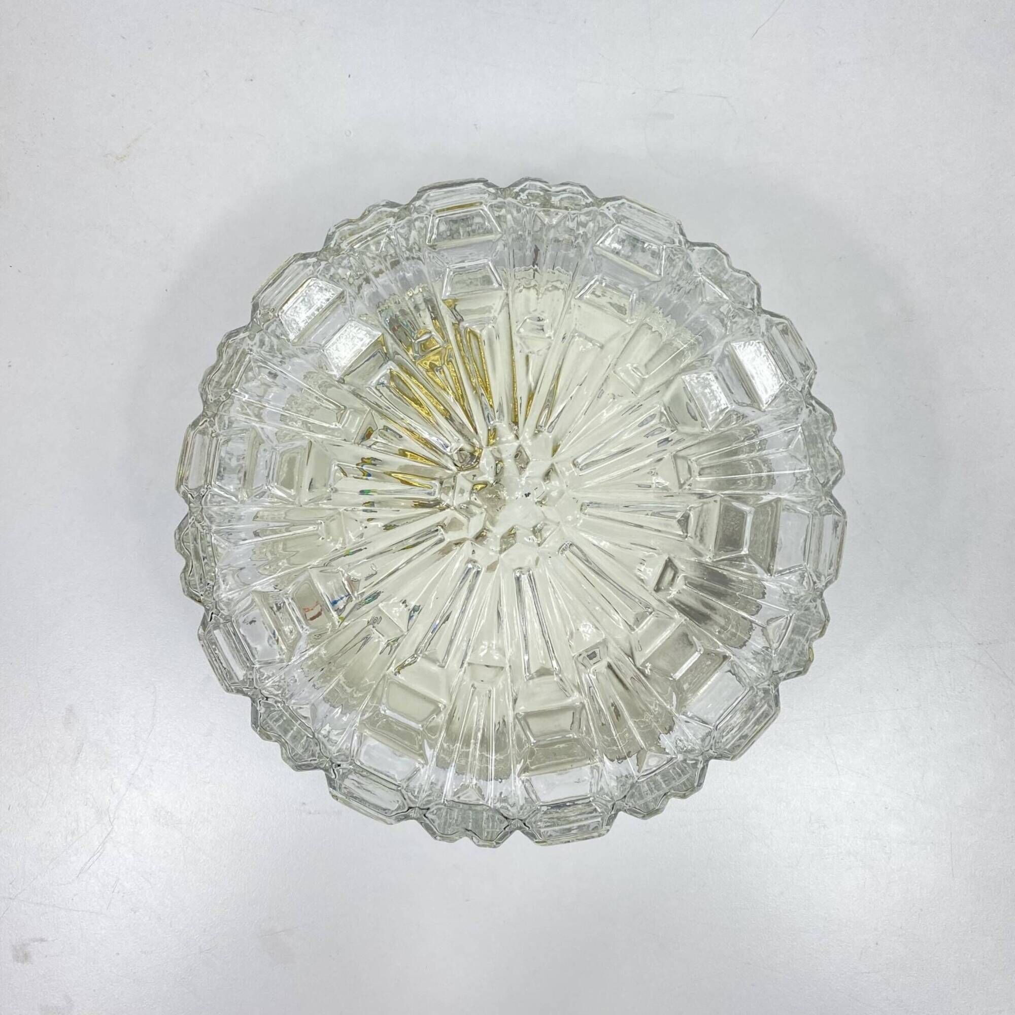 Large wall light ceiling light round minimalist glass 1970 1980 seventies eighties LAMP-7136