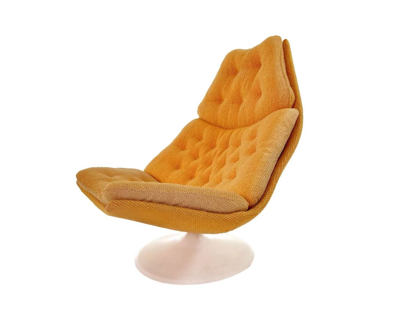 Vintage Artifort F588 swivel chair with ottoman – Harcourt design