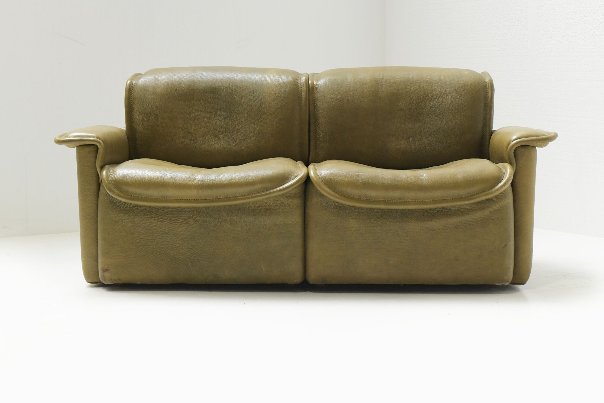 DS-12 modular vintage set in green leather by Team de Sede for De Sede Swiss