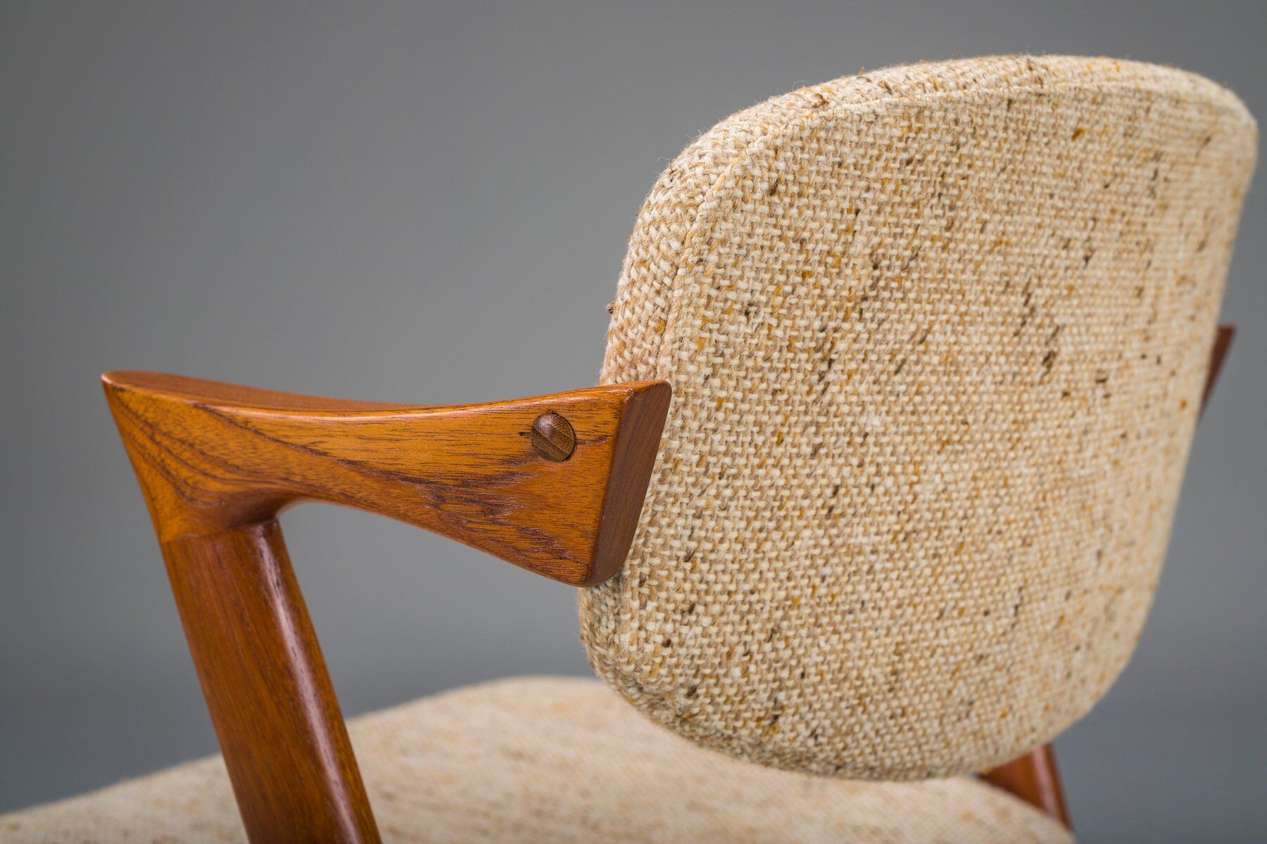 Chaise moderne en teck modèle 42 du milieu du siècle par Kai Kristiansen pour Schou Andersen, années 1960