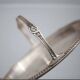 Silver metal dish with handle Hallmark Gallia Christofle shell pattern, centerpiece, tray