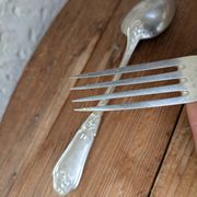 Ravinet d'Enfert silver plated fork and spoon set 84g