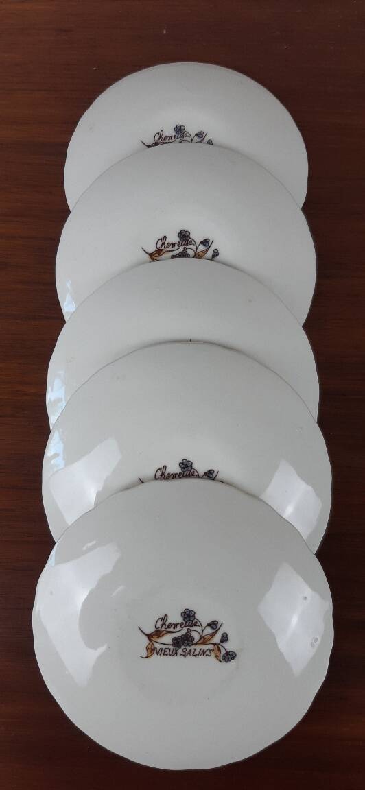 5 tasses à café, Vieux salins modèle Chevreuse
