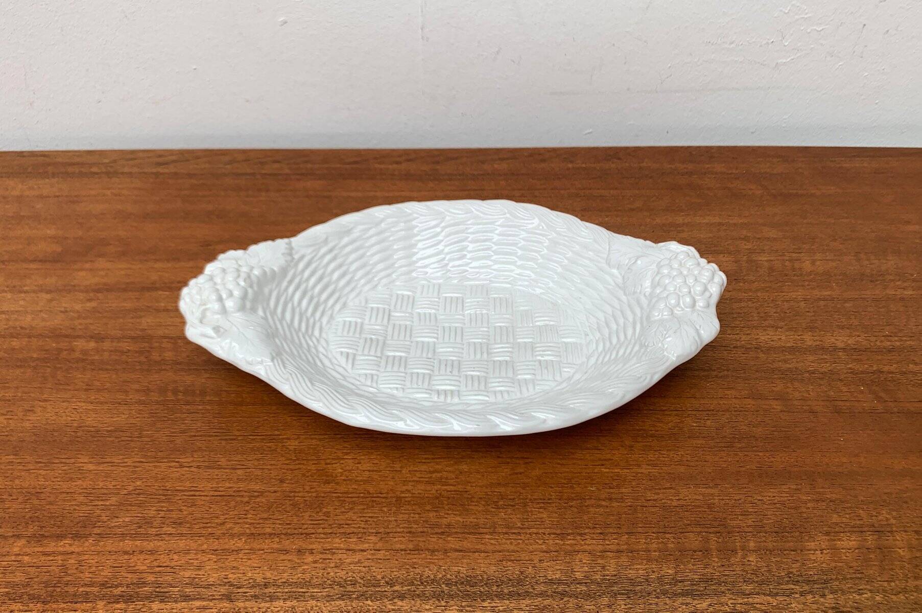 Coupelle vintage italien en céramique blanche