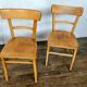 Series 4 wooden chairs troquet bistro vintage brewery 1950
