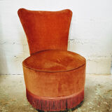 Pink fringed velvet heater