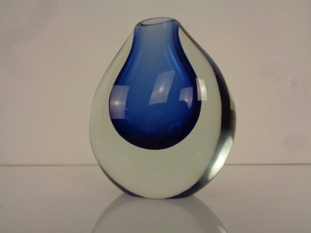 Murano Sommerso Glass Vase, Italy, 1960s