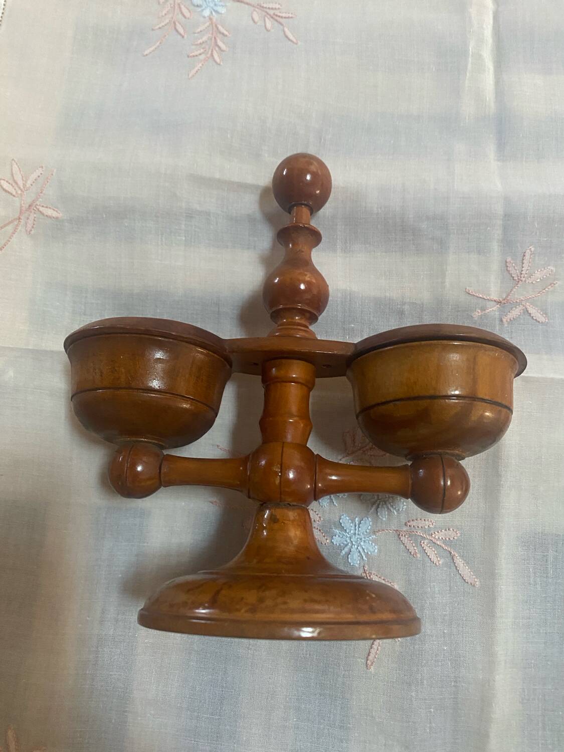 19th century boxwood salt cellar