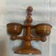19th century boxwood salt cellar