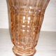 Grand vase en verre épais rose art déco