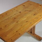 Table of solid pine arcs with extension, France 1970