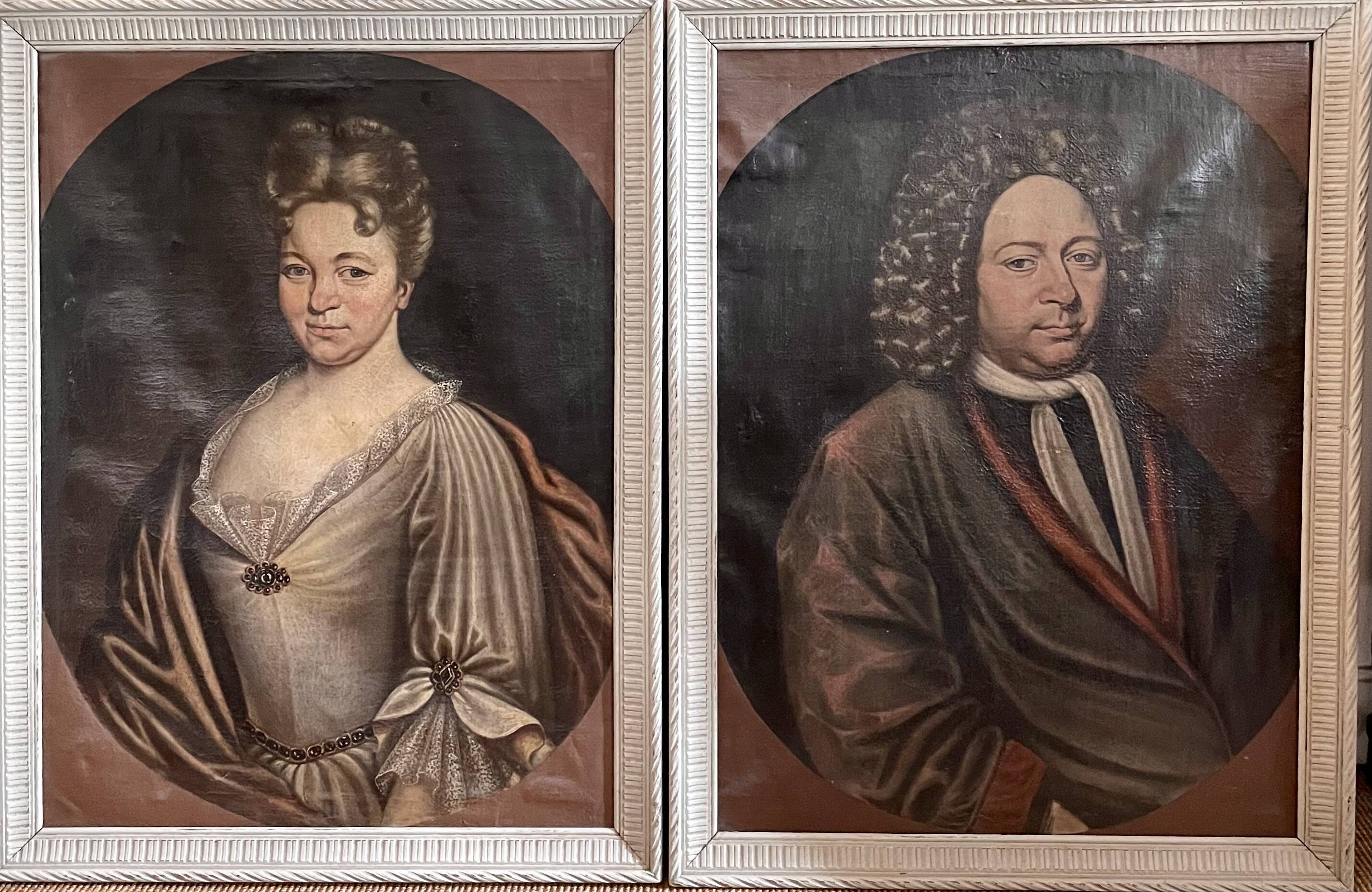Pair of portraits from the early 18th century
