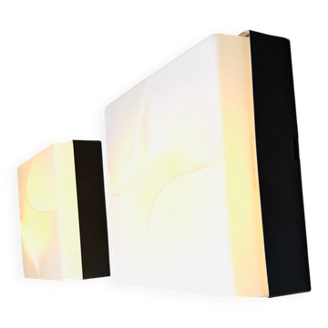 F-3071 Square Abstract Wall Lamps By Raak Amsterdam, The Netherlands 1970S