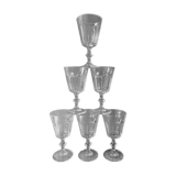 Set of 6 Luminarc France foot glasses