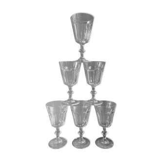 Set of 6 Luminarc France foot glasses