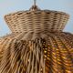 Wicker organic modern pendant lamp with overlapping petal shade, late 20th century