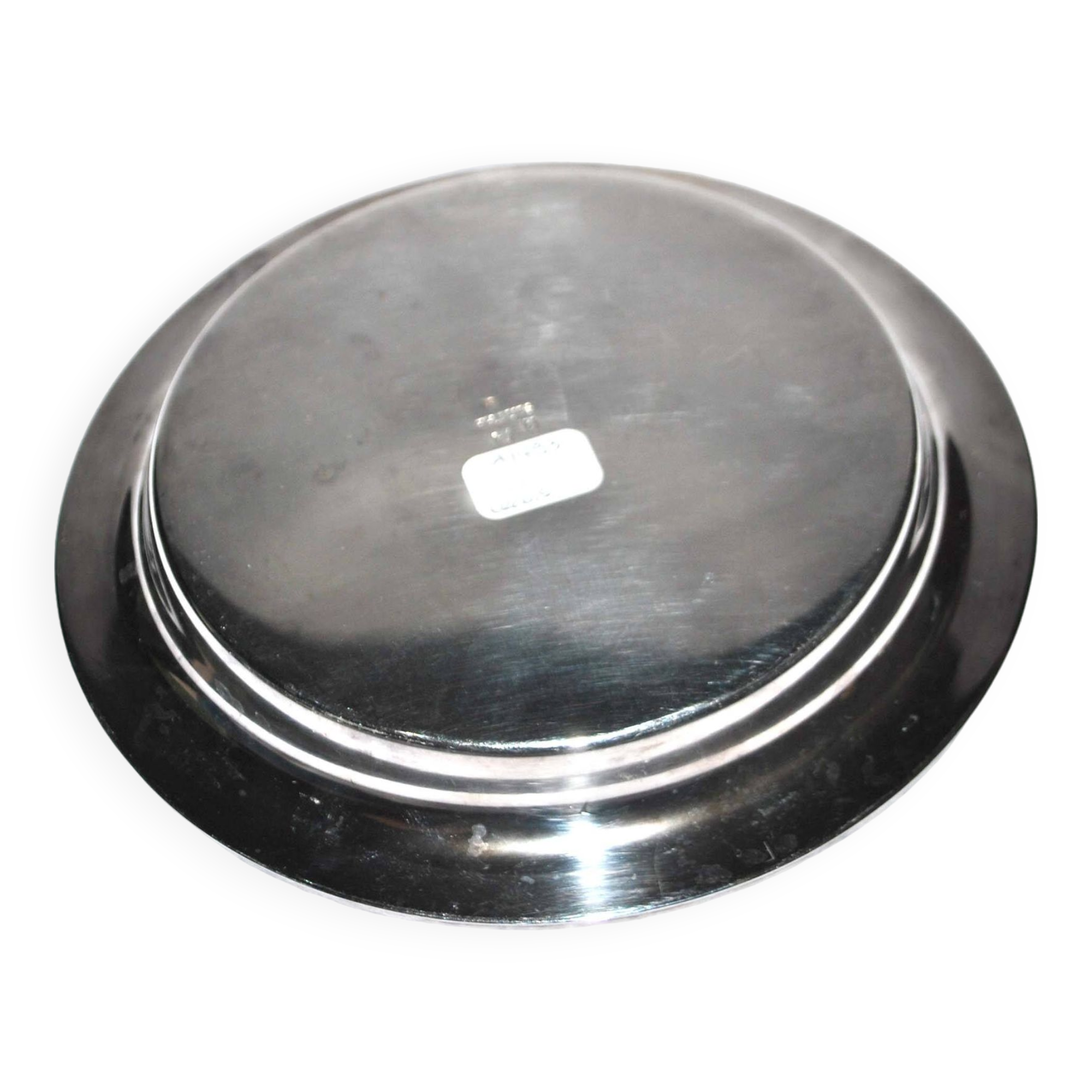 Carafe coaster - ercuis bottle holder in silver metal with 14.5cm net