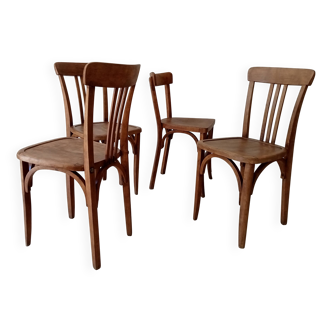 Lot de 4 chaises anciennes de bistrot