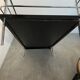 Old vintage leather and tubular metal sofa, design 70s