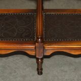 Theodore Alexander bookshelf shelf, solid wood, embossed leather.