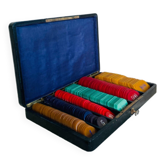 Case of Napoleon III tokens, 19th century