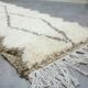 Tapis couloir décoré tissé en laine naturel taille 90cm×300cm