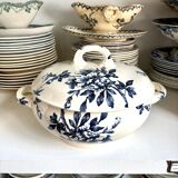 Soupière Lunéville en terre de fer bleue, service "Azaléa"