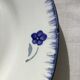 3 Flat plates Digoin Mary Lou blue rim