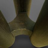 Lampe de table brutaliste en pin par Temde, Suisse 1970