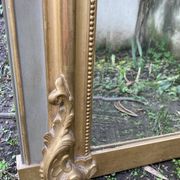Antique mirror - 98 x 160 - wood and gilded stucco