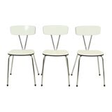 Set of 6 Gray Formica Chairs Chrome Dining Room Chairs Sixties