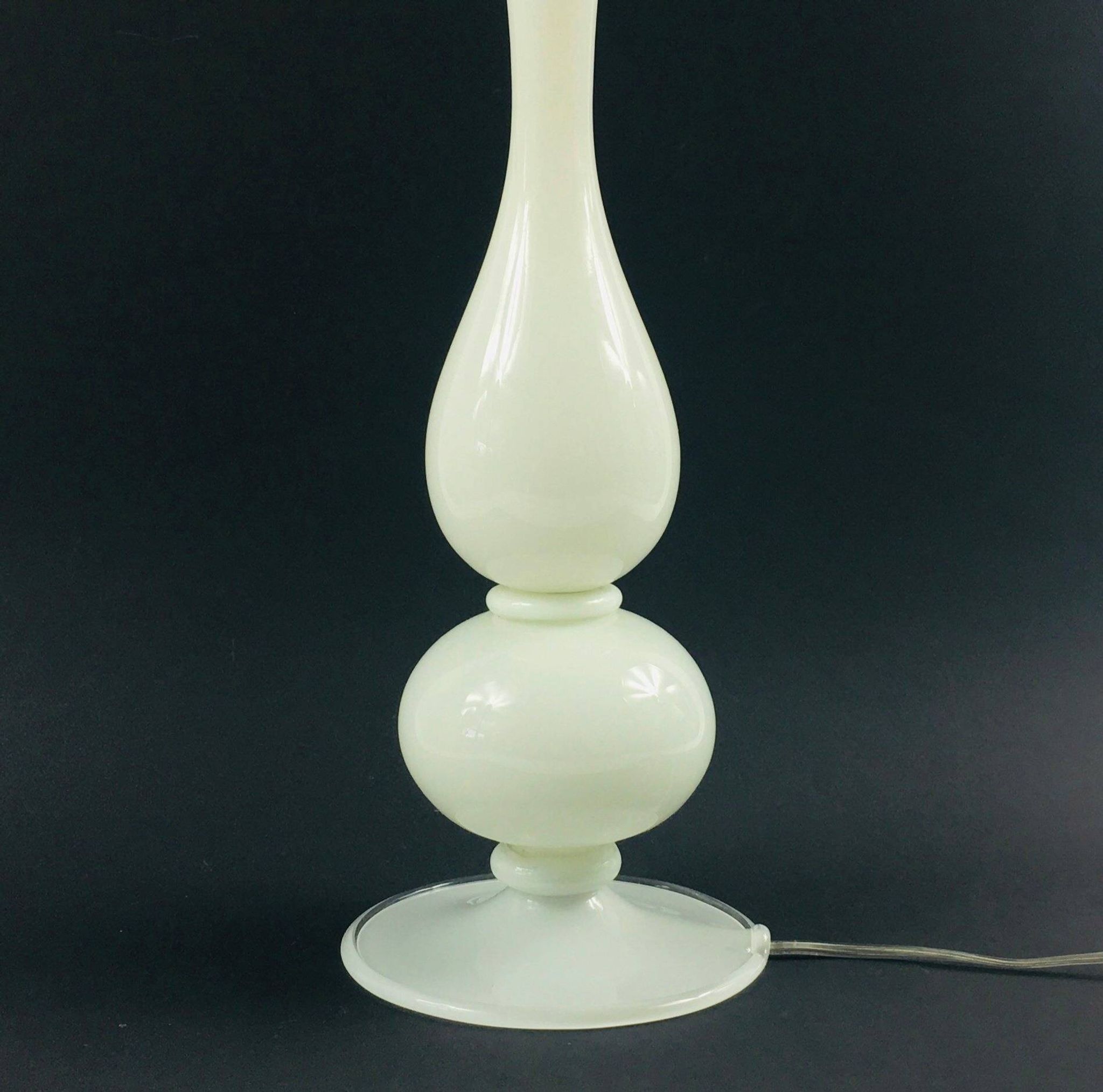 Large Mid Century Murano Glass Table Lamp From Barovier & Toso, Italy, 1960s