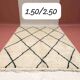Thick white Berber carpet made of wool, BENI OUARAIN
