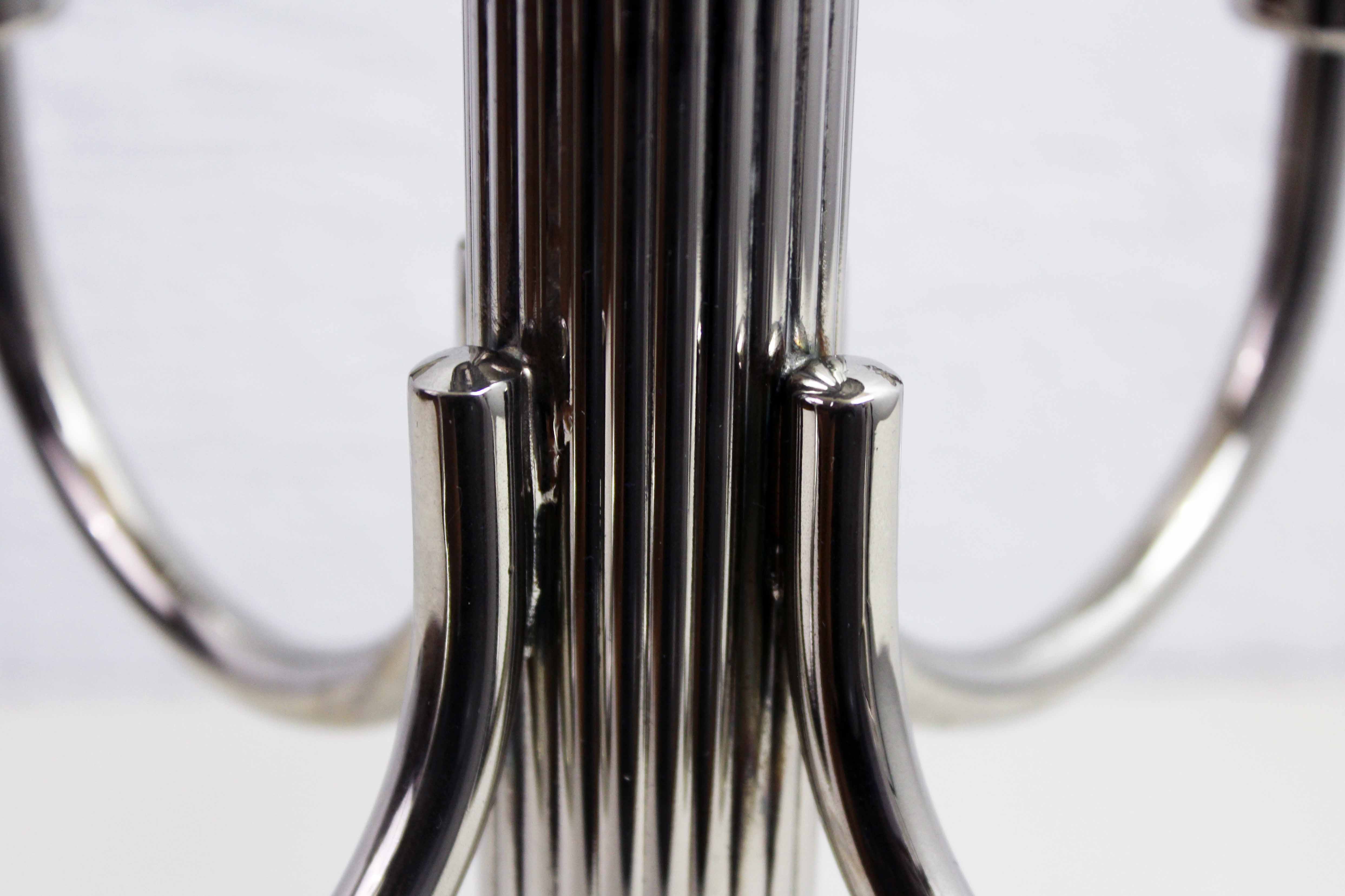 Silver metal candlestick
