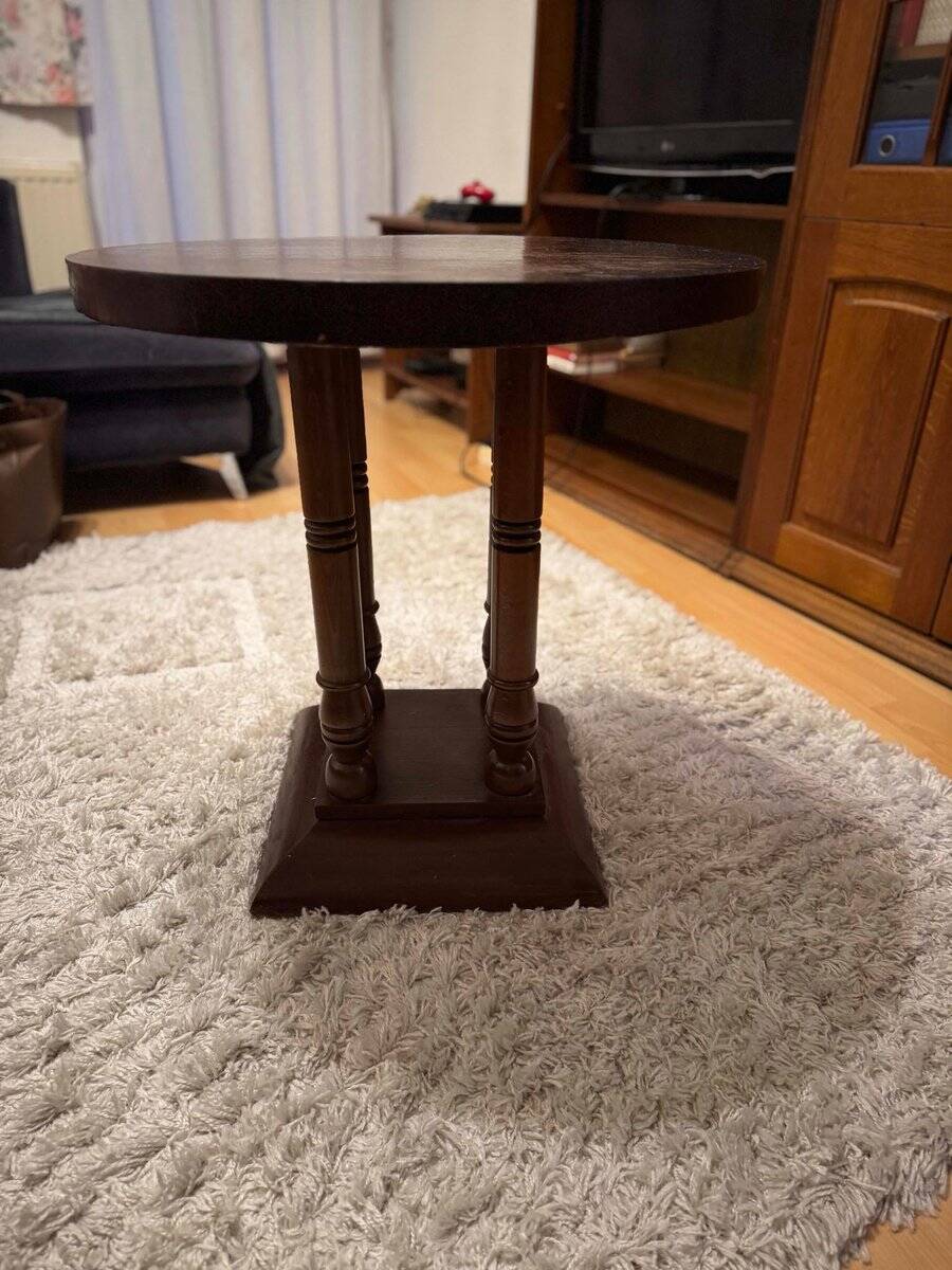 Vintage Art Deco round side table, 1930s