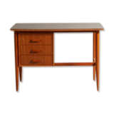 Fully restored Scandinavian desk with grey laminate top