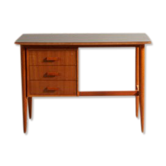 Fully restored Scandinavian desk with grey laminate top