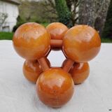 Wooden structure "atoms" varnished 60s/70s