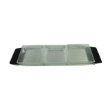 Plateau Günter Kupetz WMF Cromargan en verre et plastique