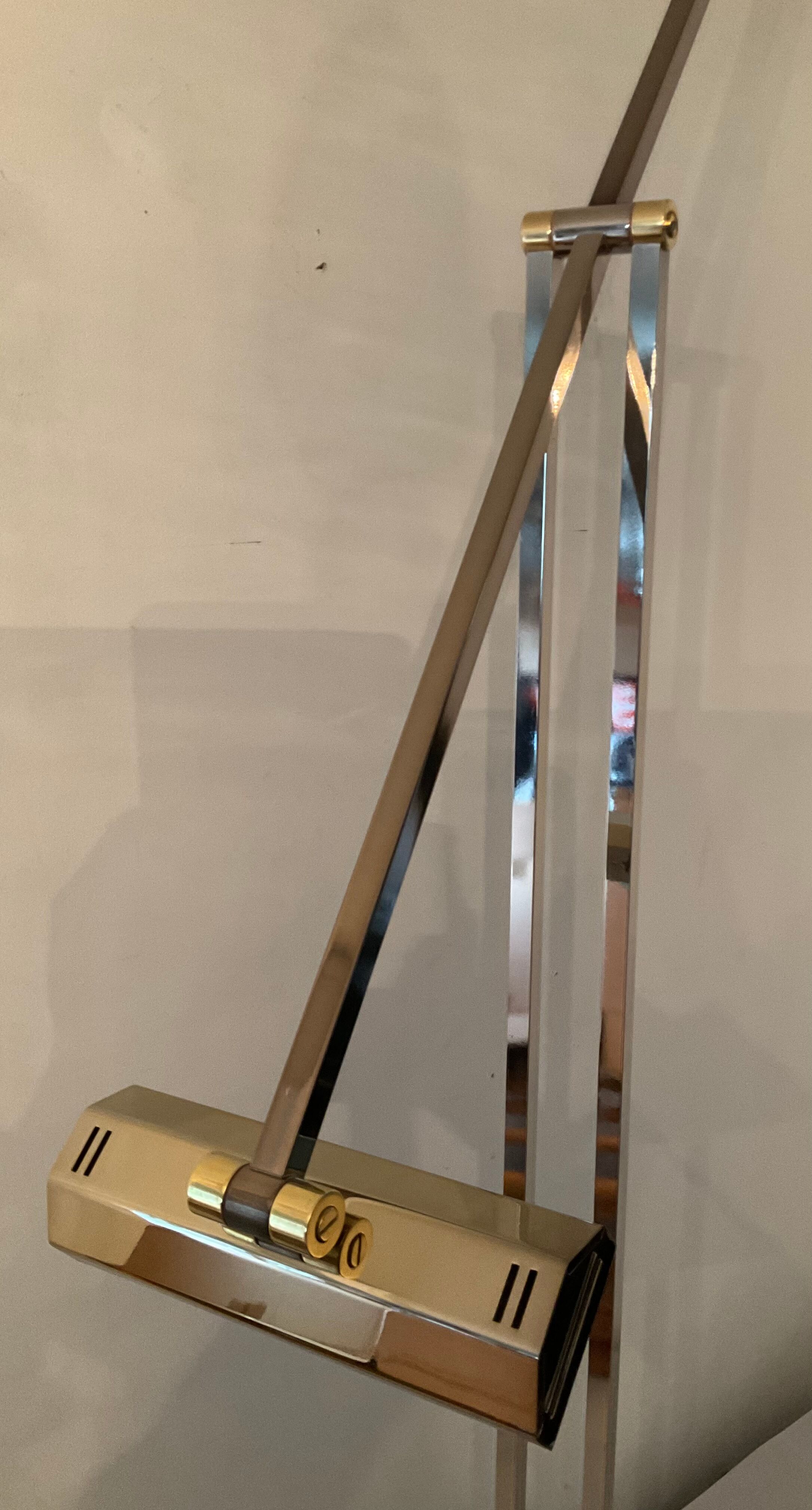 Deknudt brass floor lamp from the 60s