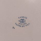 Set of 12 ironstone plates model "Andrée", Creil and Montereau, 23cm