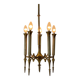 Brass chandelier with 5 light arms, Italy, 1960s