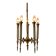 Brass chandelier with 5 light arms, Italy, 1960s